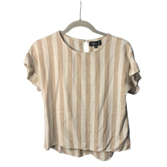 Whispers New York 100% Linen Top Size Large - Picture 1 of 4